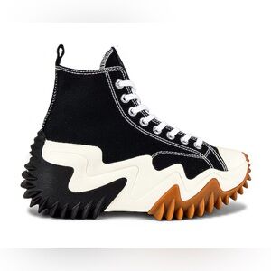 Run Star Motion Hi Sneaker in Black, White, & Gum Honey